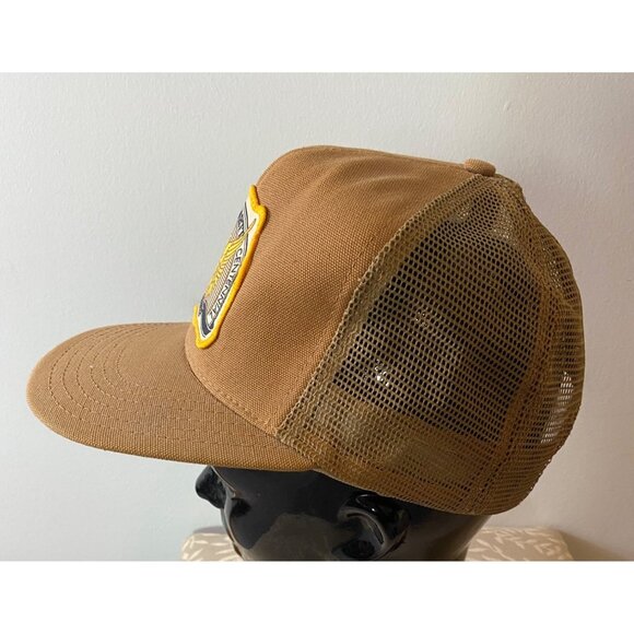 Carhartt Centennial Mesh Snapback Hats Brown & Blue Made In USA - Picture 14 of 16